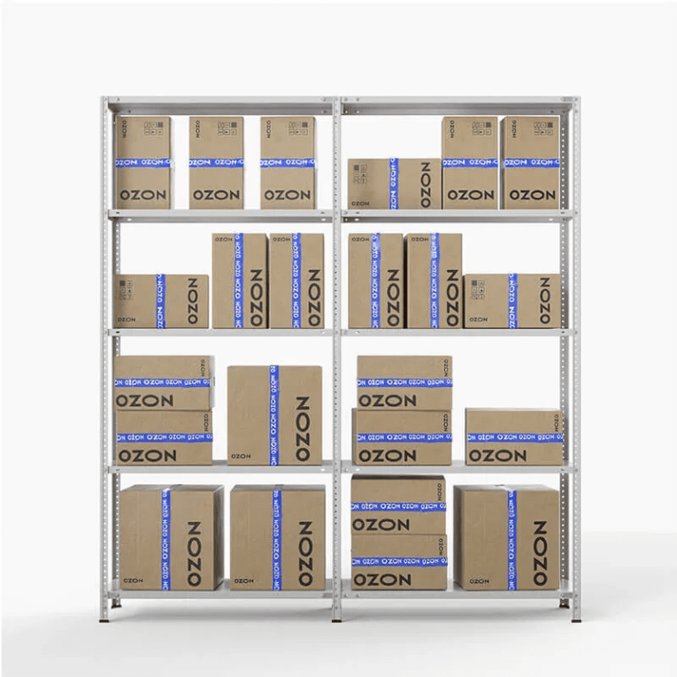 Стеллаж ПВЗ Озон 2000х2000х400 5 полок купить в Череповце Стеллаж ПВЗ Озон 2000х2000х400 5 полок купить в Череповце
