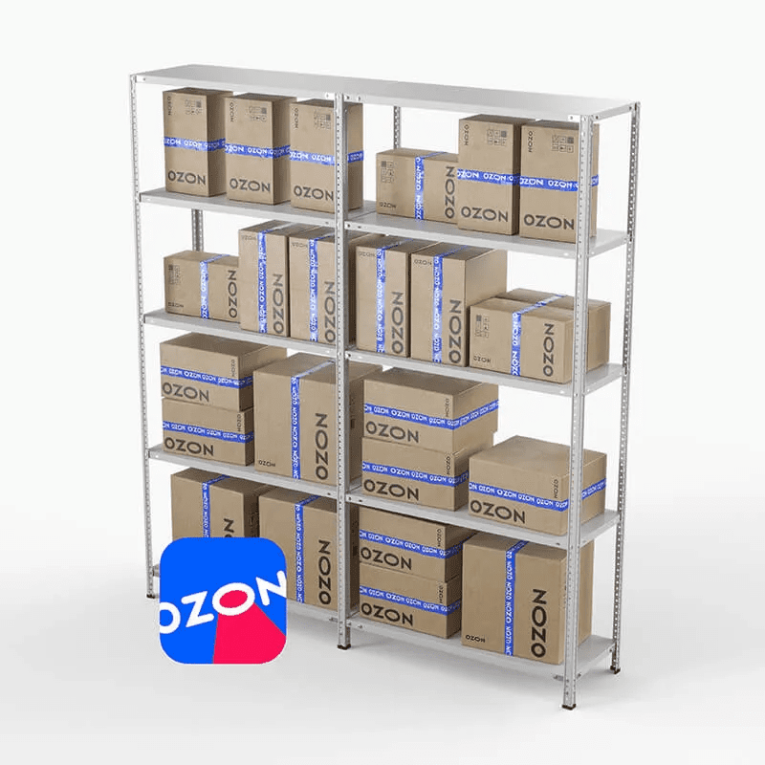 Стеллаж ПВЗ Озон 2000х2000х400 5 полок купить в Череповце Стеллаж ПВЗ Озон 2000х2000х400 5 полок купить в Череповце