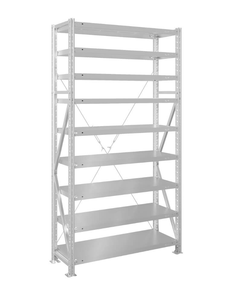 Стеллаж MS U 2000x1500x400 9 полок (250 кг, металл) купить в Череповце Стеллаж MS U 2000x1500x400 9 полок (250 кг, металл) купить в Череповце