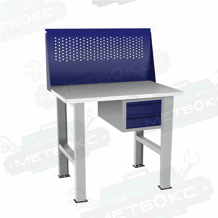 Верстак бестумбовый с подвесным ящиком ВП-Э с экраном купить в Череповце Верстак бестумбовый с подвесным ящиком ВП-Э с экраном купить в Череповце