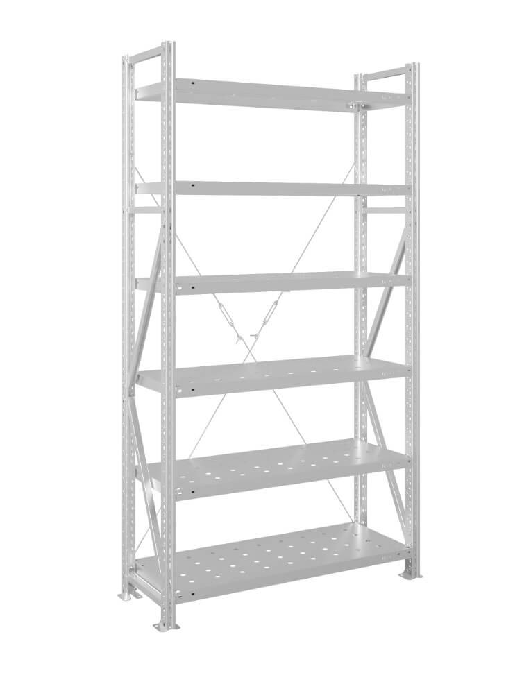 Стеллаж MS U 2500x700x600 6 полок (200 кг, перф) купить в Череповце Стеллаж MS U 2500x700x600 6 полок (200 кг, перф) купить в Череповце