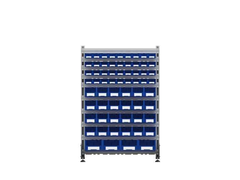 Стеллаж для пластиковых лотков SORTEX односторонний 1500x1000x450.05 купить в Череповце Стеллаж для пластиковых лотков SORTEX односторонний 1500x1000x450.05 купить в Череповце