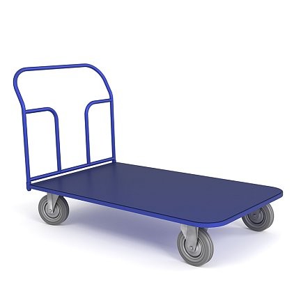 Тележка платформенная ТП 10 (г/п 550 кг, 1800x800 мм, колеса серая резина 200 мм) купить в Череповце Тележка платформенная ТП 10 (г/п 550 кг, 1800x800 мм, колеса серая резина 200 мм) купить в Череповце