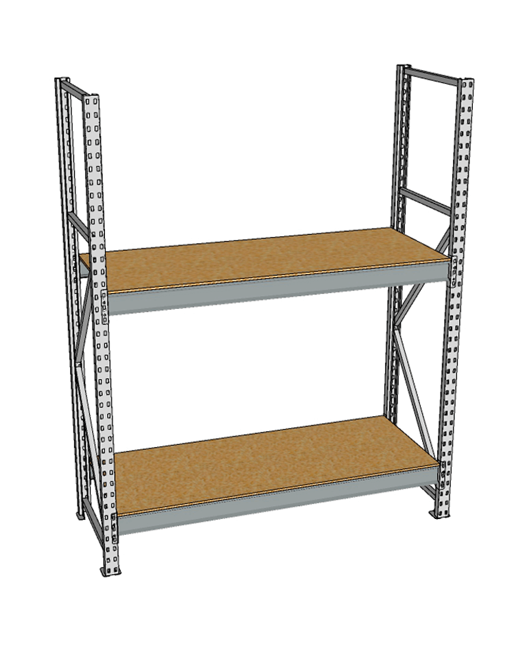 Стеллаж грузовой СГР 2500x1500x400 2 полки (ДСП) купить в Череповце Стеллаж грузовой СГР 2500x1500x400 2 полки (ДСП) купить в Череповце