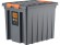 Контейнер особопрочный Rox Box PRO 50 (500х390х390 мм с крышкой и клипсами, на роликах, антрацит) купить в Череповце