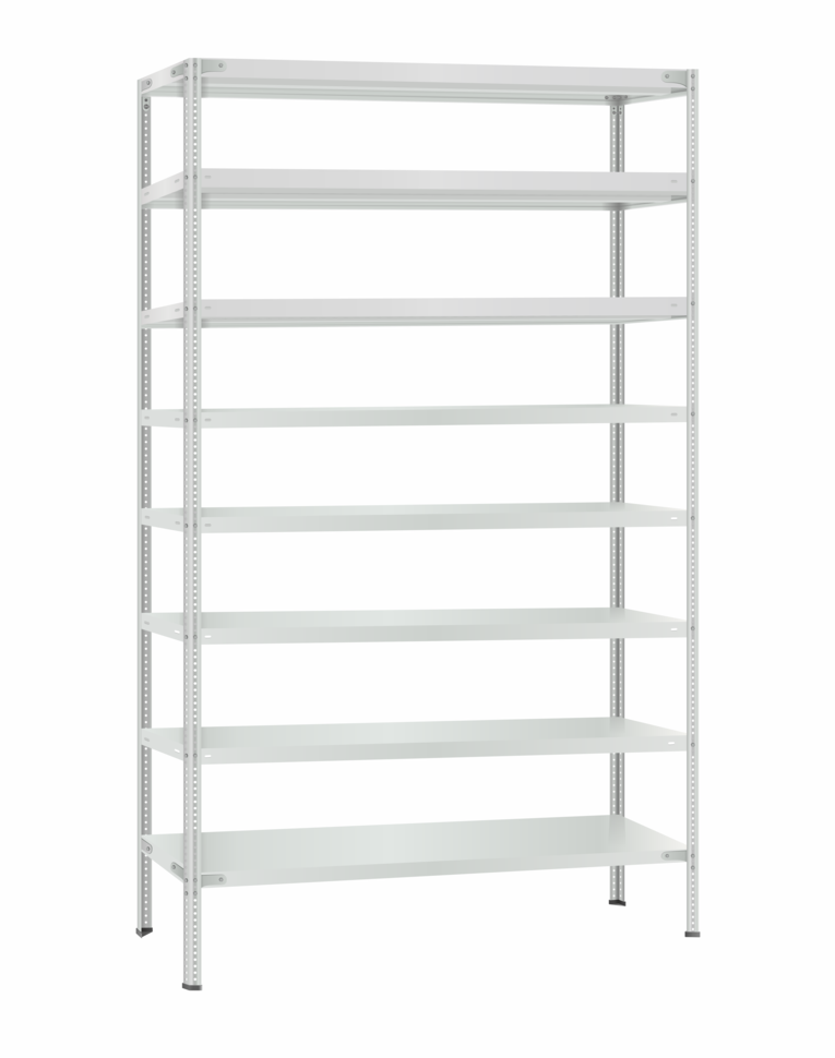 Стеллаж металлический Титан МС-500 2400х1200х600 8 полок купить в Череповце Стеллаж металлический Титан МС-500 2400х1200х600 8 полок купить в Череповце