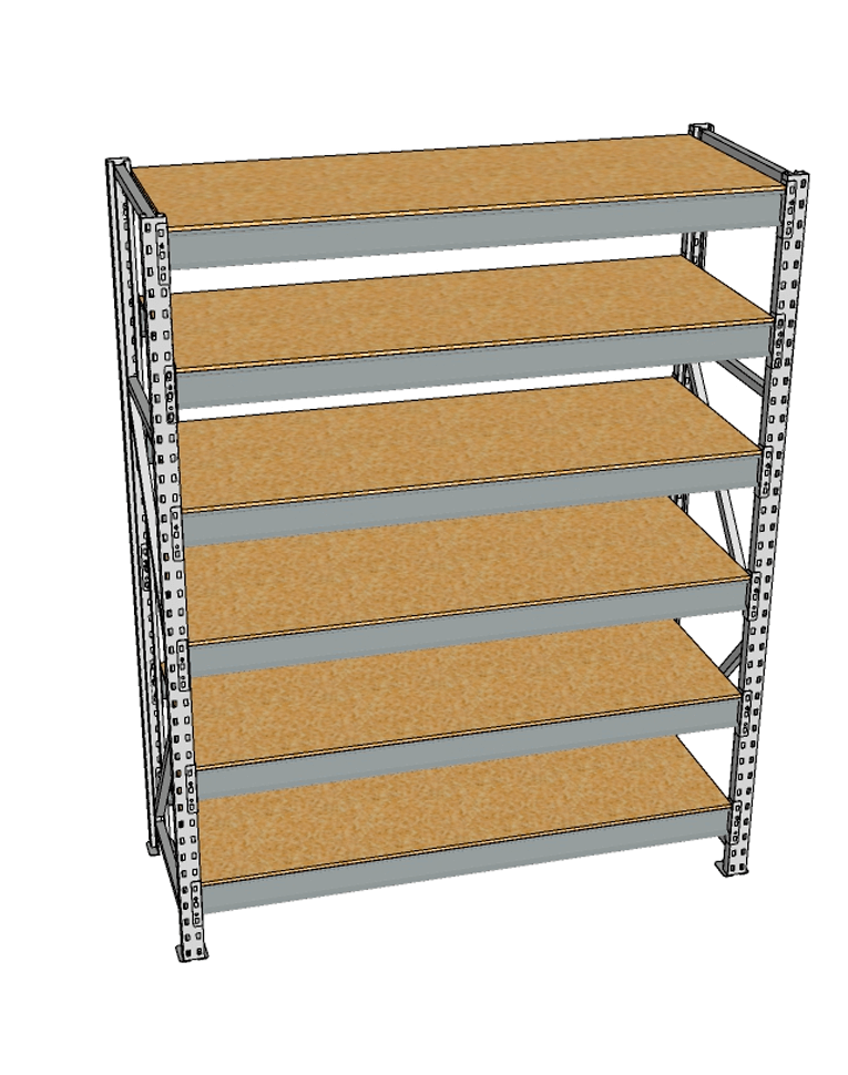 Стеллаж грузовой СГР 2500x1500x600 6 полок (ДСП) купить в Череповце Стеллаж грузовой СГР 2500x1500x600 6 полок (ДСП) купить в Череповце