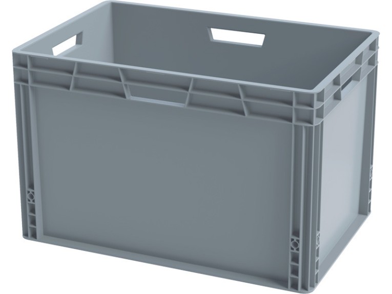 Ящик 600х400х320 сплошной, усиленное дно, цв. серый купить в Череповце Ящик 600х400х320 сплошной, усиленное дно, цв. серый купить в Череповце