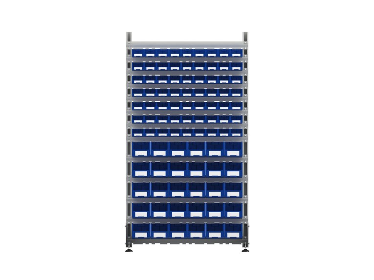 Стеллаж для пластиковых лотков SORTEX односторонний 1800x1000x450.04 купить в Череповце Стеллаж для пластиковых лотков SORTEX односторонний 1800x1000x450.04 купить в Череповце