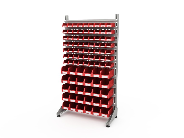 Стеллаж для пластиковых лотков SORTEX односторонний 1800x1000x450.04 купить в Череповце Стеллаж для пластиковых лотков SORTEX односторонний 1800x1000x450.04 купить в Череповце