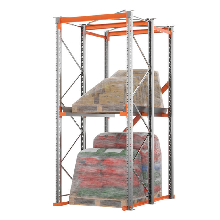 Стеллаж набивной паллетный (3000х1580х1800 мм), 1 линия, 2 яруса купить в Череповце Стеллаж набивной паллетный (3000х1580х1800 мм), 1 линия, 2 яруса купить в Череповце