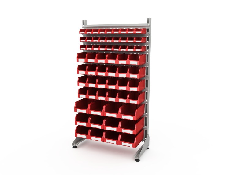 Стеллаж для пластиковых лотков SORTEX односторонний 1800x1000x450.05 купить в Череповце Стеллаж для пластиковых лотков SORTEX односторонний 1800x1000x450.05 купить в Череповце