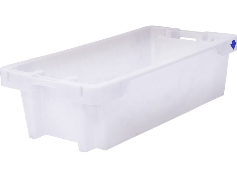 Ящик рыбный 800х400х225 конусный 25 кг/40 л с дренажными отверстиями белый 81651100 купить в Череповце