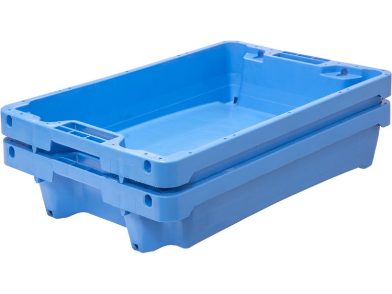 Ящик рыбный 600х400х125 конусный 7-10 кг/15 л с дренажными отверстиями синий 83630300 купить в Череповце