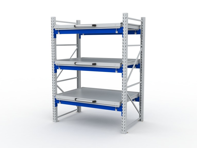 Стеллаж с выкатными платформами S-HEAVY 1000/1300 (3 яруса хранения) купить в Череповце Стеллаж с выкатными платформами S-HEAVY 1000/1300 (3 яруса хранения) купить в Череповце