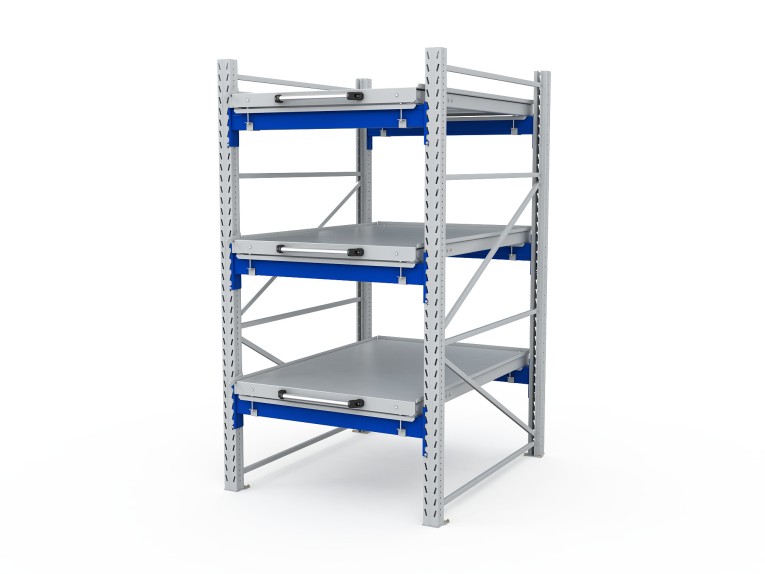 Стеллаж с выкатными платформами S-HEAVY 1000/900 (3 яруса хранения) купить в Череповце Стеллаж с выкатными платформами S-HEAVY 1000/900 (3 яруса хранения) купить в Череповце