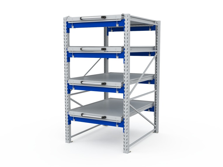 Стеллаж с выкатными платформами S-HEAVY 1000/900 (4 яруса хранения) купить в Череповце Стеллаж с выкатными платформами S-HEAVY 1000/900 (4 яруса хранения) купить в Череповце