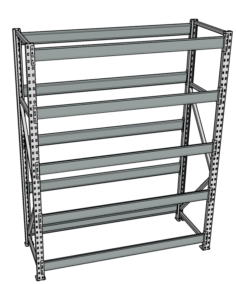Стеллаж грузовой СГР 3000x2100x800 5 полок (без настила) купить в Череповце Стеллаж грузовой СГР 3000x2100x800 5 полок (без настила) купить в Череповце
