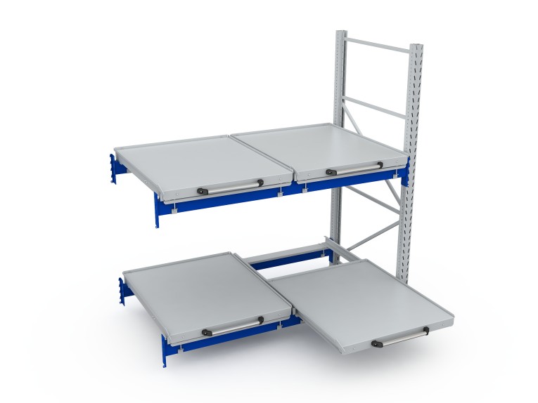 Стеллаж с выкатными платформами S-HEAVY 500 (2 яруса хранения) купить в Череповце Стеллаж с выкатными платформами S-HEAVY 500 (2 яруса хранения) купить в Череповце