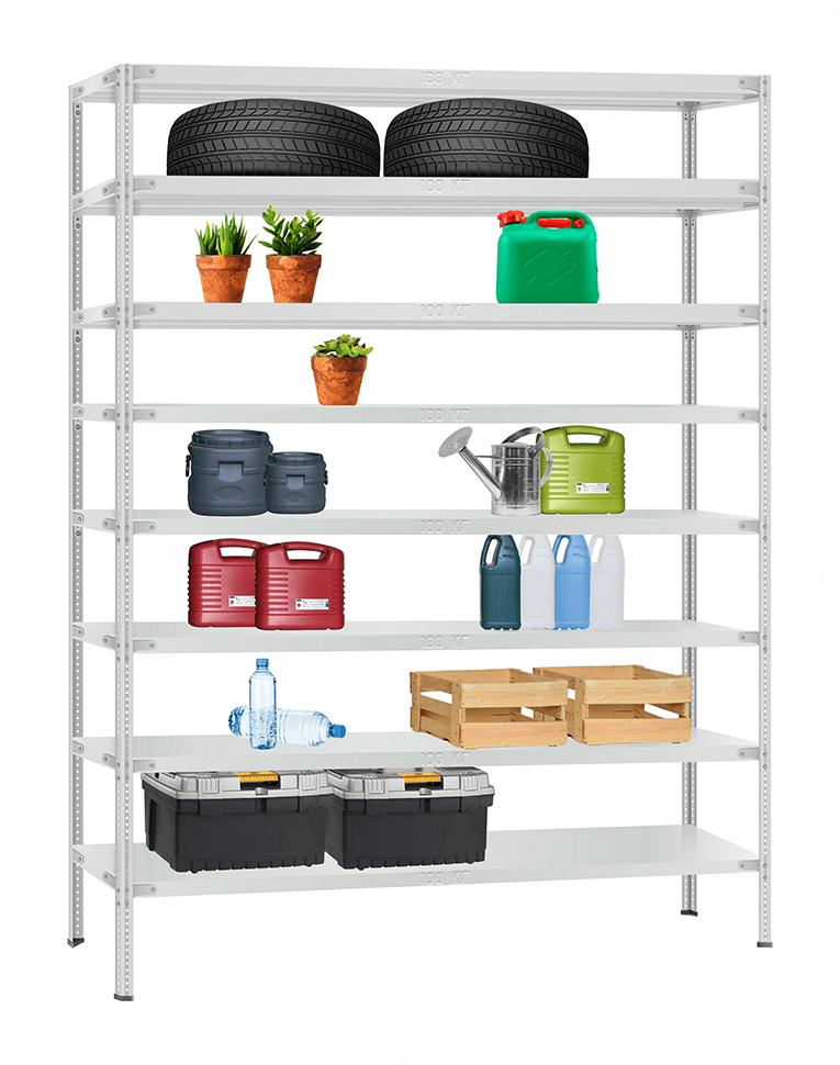 Стеллаж металлический Титан МС-900 2400x1000x400 8 полок купить в Череповце Стеллаж металлический Титан МС-900 2400x1000x400 8 полок купить в Череповце