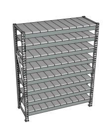 Стеллаж грузовой СГР 2500x1200x400 8 полок (металл) Стеллаж грузовой СГР 2500x1200x400 8 полок (металл)